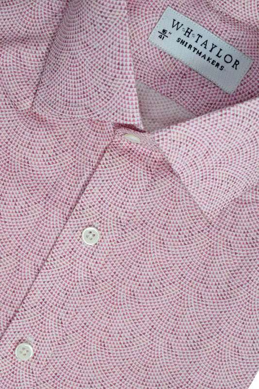 Art Deco Rotes Mosaikmuster Damen Maßhemd