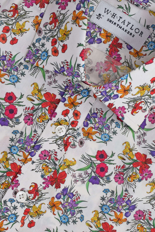 Maßhemd für Herren mit Blumenmuster